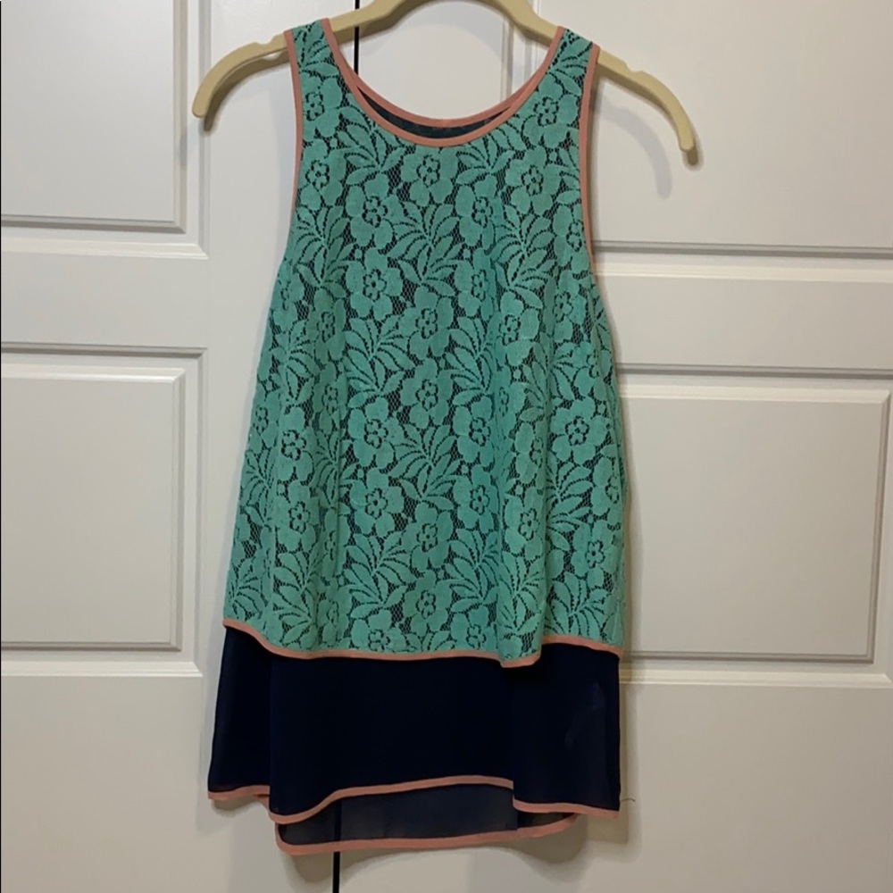 French connection lace sleeveless top